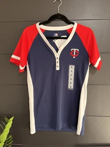 Maglia maglia donna MN TWINS nuova con etichetta baseball sport gameday MLB taglia L - Foto 1 di 8