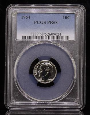 1964 Roosevelt Dime PCGS PR68 - Image 1 of 4