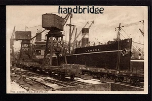 Middlesborough - Schiff "Lahore" an den Docks - gedruckte Postkarte - Bild 1 von 1