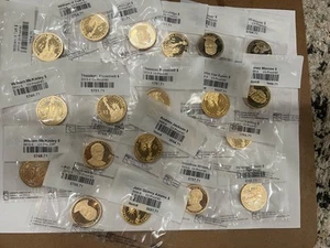 20 US Presidential Dollar Proof Coins In Celo Bags Very Nice Free Shipping - Picture 1 of 11