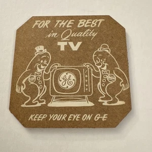 Vintage Untersetzer TV anthropomorph GE General Electric C36 - Bild 1 von 2