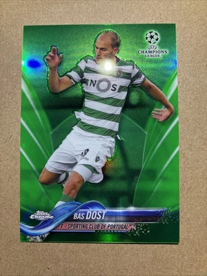 2017-18 Topps Chrome UCL - Bas Dost #77 Green Refractor /99 - Image 1 of 2