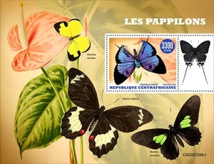 Central Africa - 2022 Narbal Hairstreak Butterfly - Stamp Souvenir Sheet - - Picture 1 of 1