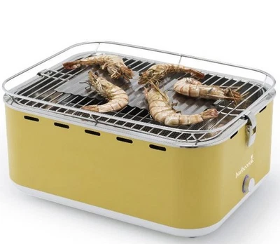 barbecook barbecue à charbon portable jaune avec housse 223.5925.000 carlo - Photo 1/3