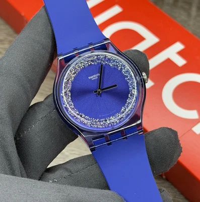 NEW✅LIMITED EDITION✅ Swatch Originals PURPLE RINGS Silicone Womens Watch SUOV106 - image 1 of 4