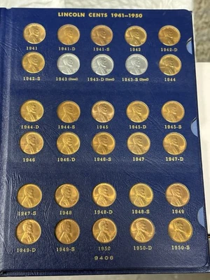 Juego completo de centavos Lincoln 1941 pds - 1974 89 monedas BU gema roja Foto 1 de 4