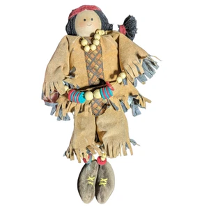 Antique Native American Indian Tribel Doll - Collectible Shelf Sitter - Beads - Picture 1 of 5