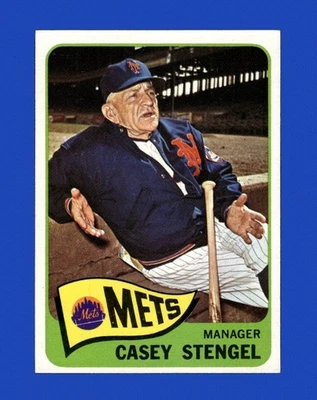 1965 Topps Set-Break #187 Casey Stengel Mgr Estado quase perfeito *GMCARDS* - Imagem 1 de 2