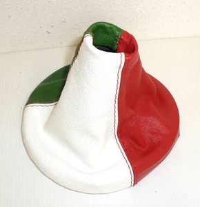 FIAT NUOVA 500 CUFFIA CAMBIO TRICOLORE VERA PELLE NEW - Afbeelding 1 van 1