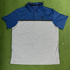 Nike Tiger Woods Dri-Fit Blue Short Sleeve Golf Polo Men’s Size XL WGHOF Logo - Picture 1 of 11