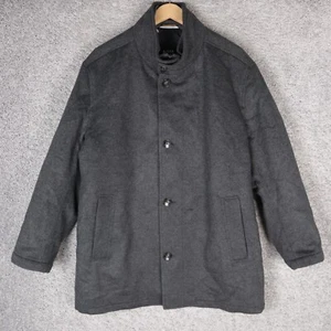 HUGO BOSS MEN'S JACKET H-COXTAN WOOL CASHMERE size 58 or 48R GRAY CASUAL ZIP - Picture 1 of 9