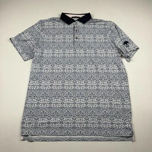 Polo estampado Greyson para hombre XL azul rendimiento golf Oaktree National Course - Imagen 1 de 7