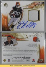 2009 SP Authentic Authentics Auto Gold /25 Brian Robiskie #375 Rookie Patch RC