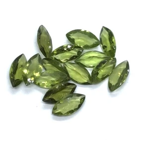 Piedra preciosa suelta AAA facetada corte marquesa peridoto natural para hacer todas las joyas - Imagen 1 de 24