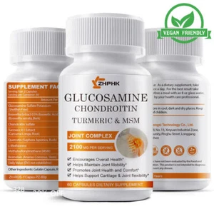 Glucosamine 1500mg Chondroitin 150mg & MSM 25mg Capsules Joint & Bone Support - Picture 1 of 7