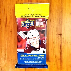 1 - Paquete de 26 tarjetas de hockey serie extendida de cubierta superior sellado 2020-21 - Imagen 1 de 2