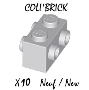 Lego 52107 - 10x Brique / Brick Modified 1x2 2 studs - Light bluish gray - Neuf - Picture 1 of 1
