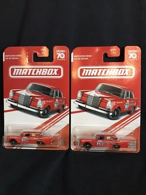 Спичечный коробок Mercedes-Benz 220 SE седан красный выпуск 2023 лот из 2 - Изображение 1 из 4