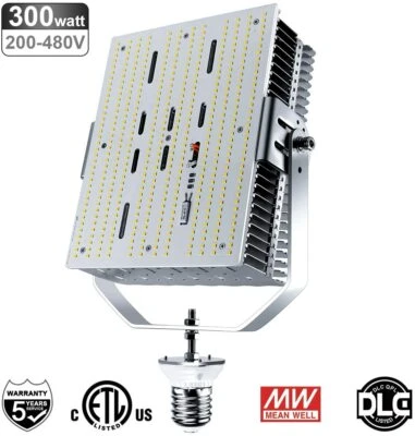 300W LED Shoebox Retrofit Kits 480V Mogul Base Replace 1000W MH Equivalent ETL  - Image 1 of 4