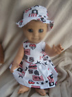 18 inch  Clothes Dress + Hat For luvabella/baby born/baby annabel/ dolls--new