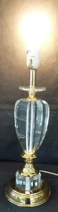 Lampe électrique vintage – verre taillé & laiton – REF 4340 – Design du XXe - Picture 1 of 7