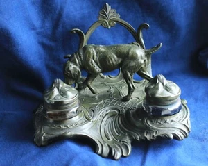 ART NOUVEAU PEN & INK STAND SIGNED 'BROSSY' - Picture 1 of 5