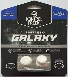 KontrolFreek FPS Galaxy White Thumbsticks PS5 PS4 Grip Joystick Extenders - Picture 1 of 2