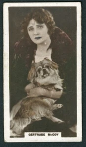 CARRERAS ACTRESSES & THEIR PETS 1926 GURTRUDE McCOY PEKINGESE CIGARETTE CARD #16 - Foto 1 di 2