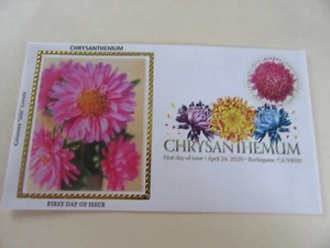 Chrysanthemum 2020 Global Stamp Fdc Sc#5460 [DCP COLOR CANCEL] Colorano Cover - Picture 1 of 2