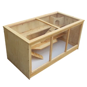 XXL Nagerkäfig Hamsterkäfig Kleintierkäfig Käfig Kleintierhaus Mäusekäfig Holz - Bild 1 von 6