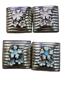 2 PAIA ORECCHINI CLIP FIORI ROSA E AZZURRO BIGIOTTERIA VINTAGE ANNI 70-90 CM 4 - Picture 1 of 2