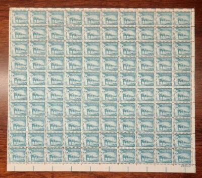 US SCOTT 1031A PANE OF 100 PALACE OF THE GOVERNORS STAMPS 1 1/4 CENT FACE MNH - Image 1 of 3