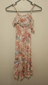 PIPING HOT Girls Pink Floral Mullet Strappy Dress Size 8 - Picture 1 of 7