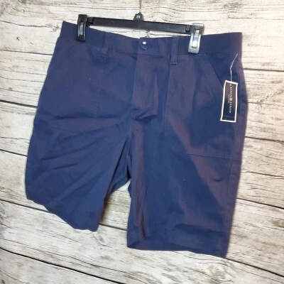 Karen Scott Navy Woven Short Size 14P NWT  - Image 1 of 4