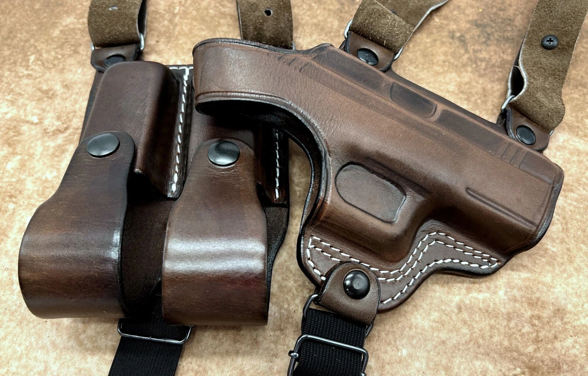 TAGUA Yaqui Style OWB Holster - Right Hand Brown Leather For H&K Pistols