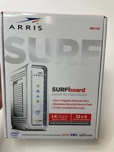 NEU Open Box Arris Surf Board SB6190 1,4 Gbps Docsis 3.0 Kabelmodem - Bild 1 von 7
