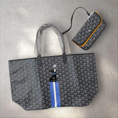 Goyard St Louis PM 托特包,限量 Hulot & 蝴蝶条纹手绘,全新带标签 — 第 1/4 张图片