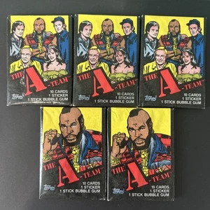 The A-Team 1983 Topps Cards - 5 Sealed Packs (Total Of 50 Cards, 5 Sticker!) - Bild 1 von 4