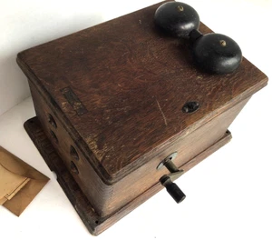 Western Electric 300K N Telephone Oak Ringer Box Working Original & Instructions - Picture 1 of 12