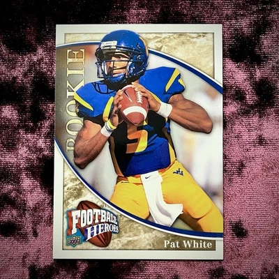 Pat White ‘09 Upper Deck Football Heroes RC MINT West Virginia WVU Rookie Jersey - Image 1 of 2