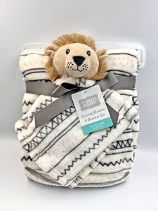 HB Hudson Baby Lion Chevron Stripes Security Blanket Lovey Walmart NEW - Picture 1 of 8