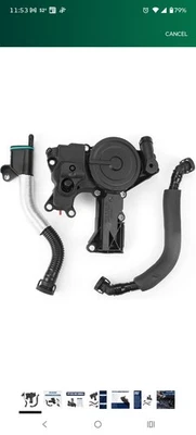06H103495AB PCV Valve Engine Crankcase Vent Oil Separator Breather Hose 3-Piece  - Image 1 of 4