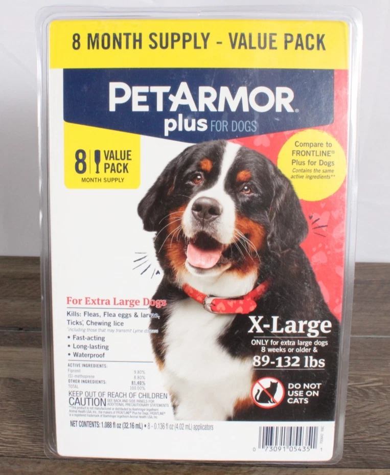 Pet Armor Plus Flea and Tick Prevention for Dogs 89-132lbs - 5313