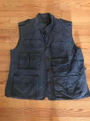 Orvis Fishing Vest Women’s XL Gray w Brown Buttons- Garment Dyed - Image 1 of 4