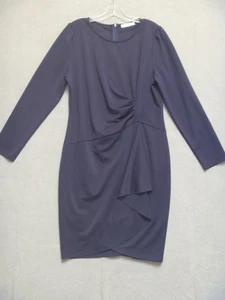 Abito donna Kate Kasin taglia XL 12/14 blu navy manica lunga carriera ruching nuovo! - Foto 1 di 10