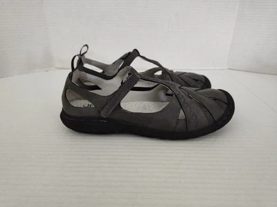 JBU by Jambu Cynthia Mary Jane Shoes Size 7.5 Gray Vegan Leather T Strap  - Image 1 of 4