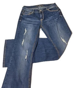 Premiere by Rue 21 • Mujer Talla 11/12 • Jeans desgastados • ~32" Entrepierna [147] - Imagen 1 de 15