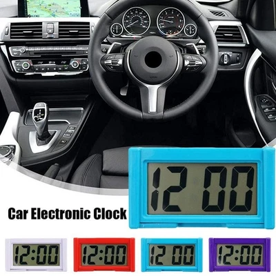 +Car Electronic ClockVehicle Adhesive Clock with Jumbo LCD Minimalist Time W9M5 - Image 1 of 4