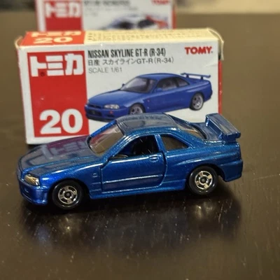 TOMICA TOMY КАРМАННЫЕ АВТОМОБИЛИ #20 NISSAN SKYLINE GT-R СИНИЙ Японии выпуска  - Изображение 1 из 4