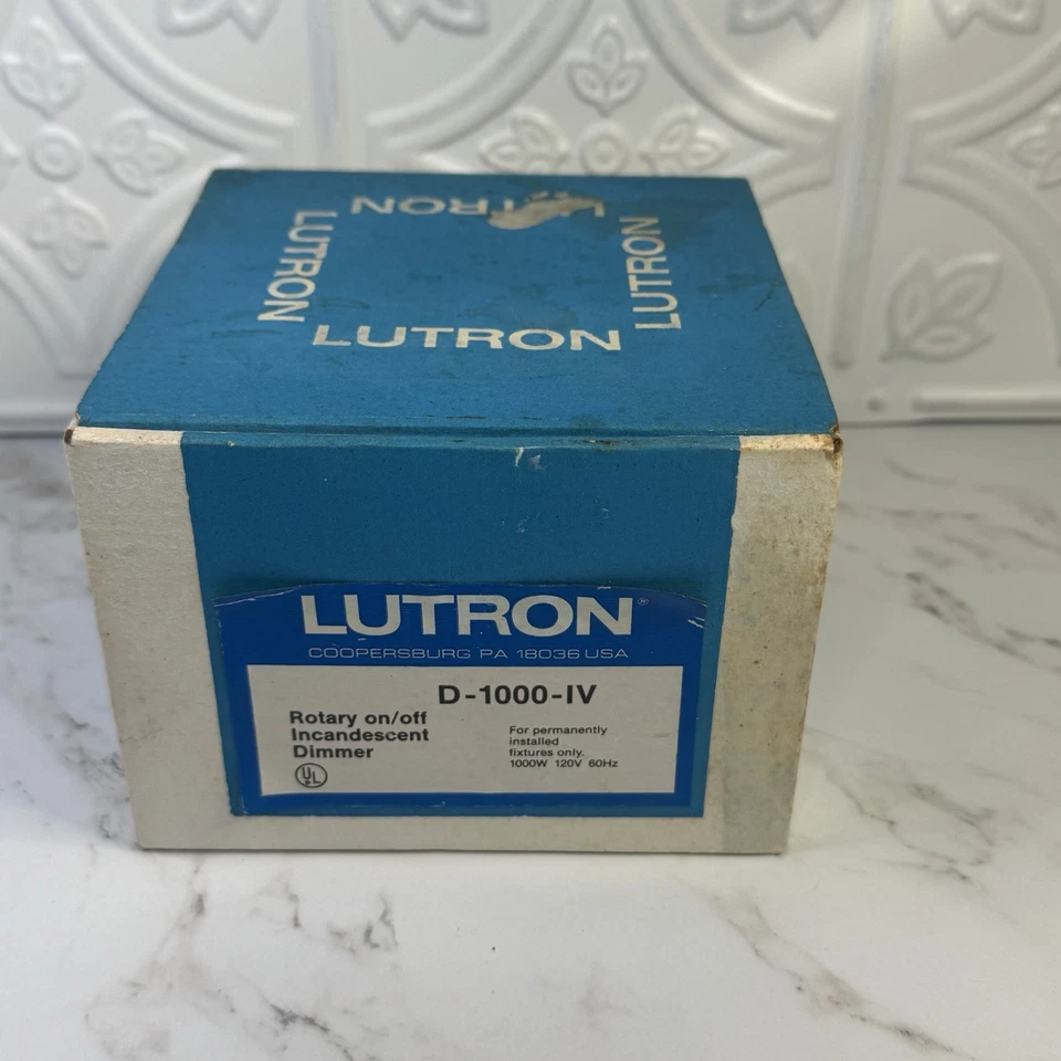 NUEVO ATENUADOR INCANDESCENTE ENCENDIDO/APAGADO GIRATORIO ALMENDRA LUZ LUTRON D-1000-IV NUEVO EN STOCK Foto 1 de 3